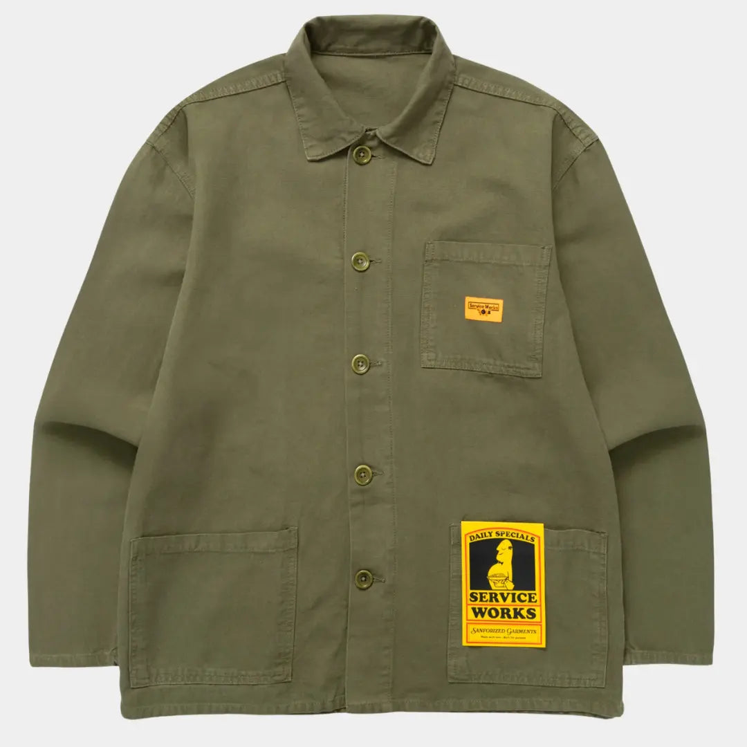 CANVAS CHORE SHIRT - OLIVE