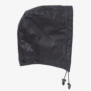 NAVY OILED COTTON HOOD