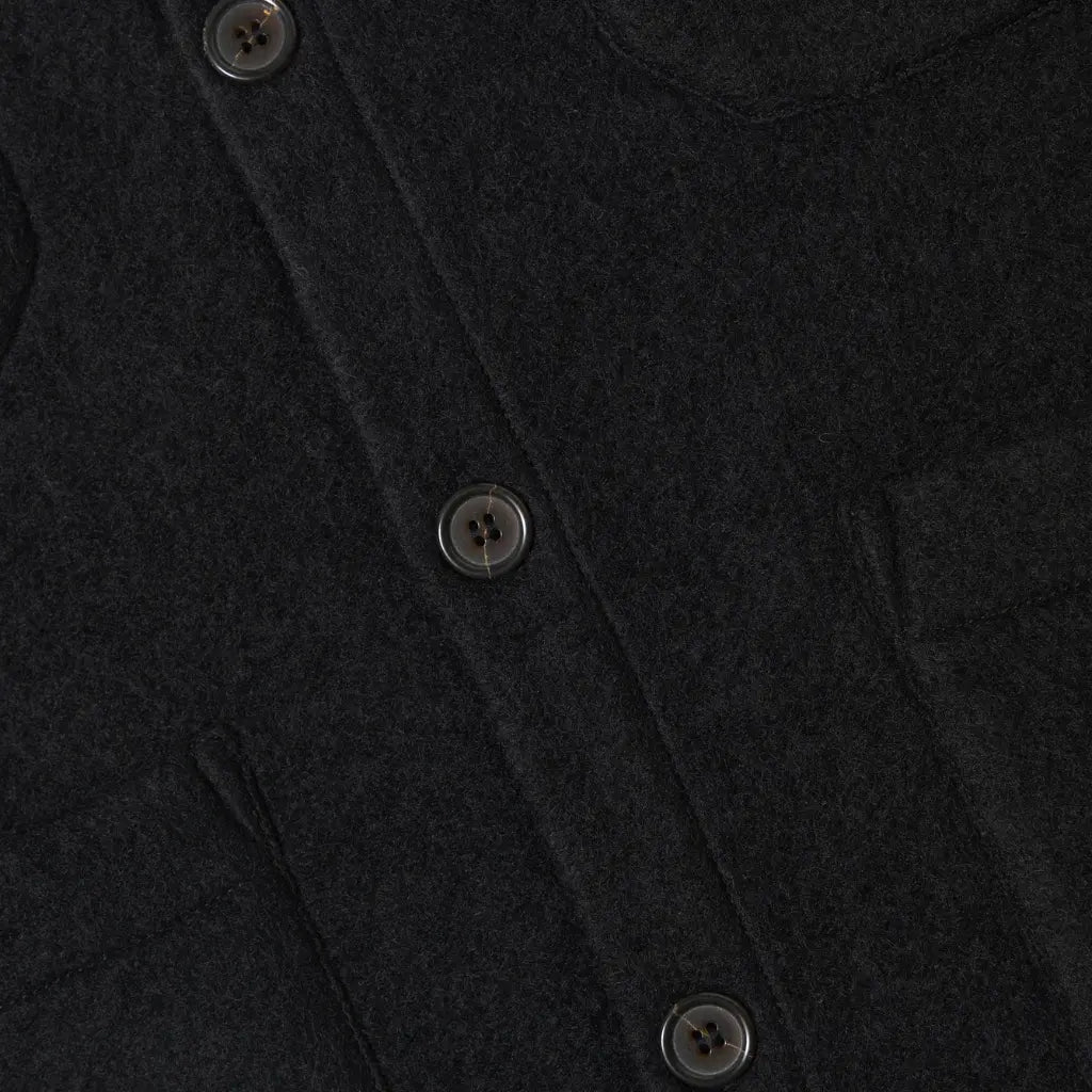 UNIVERSAL WORKS -  CARDIGAN WOOL FLEECE BLACK -  Klubb
