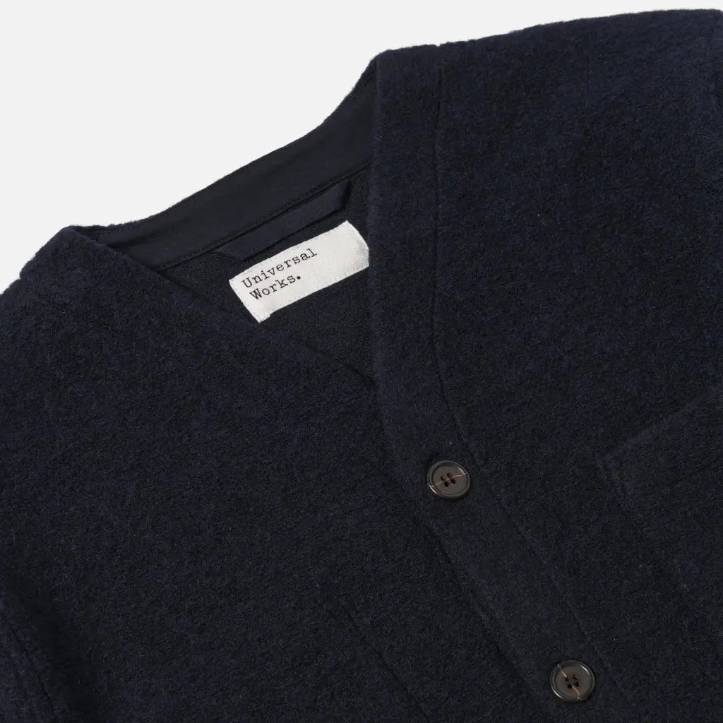 UNIVERSAL WORKS -  CARDIGAN WOOL FLEECE NAVY -  Klubb