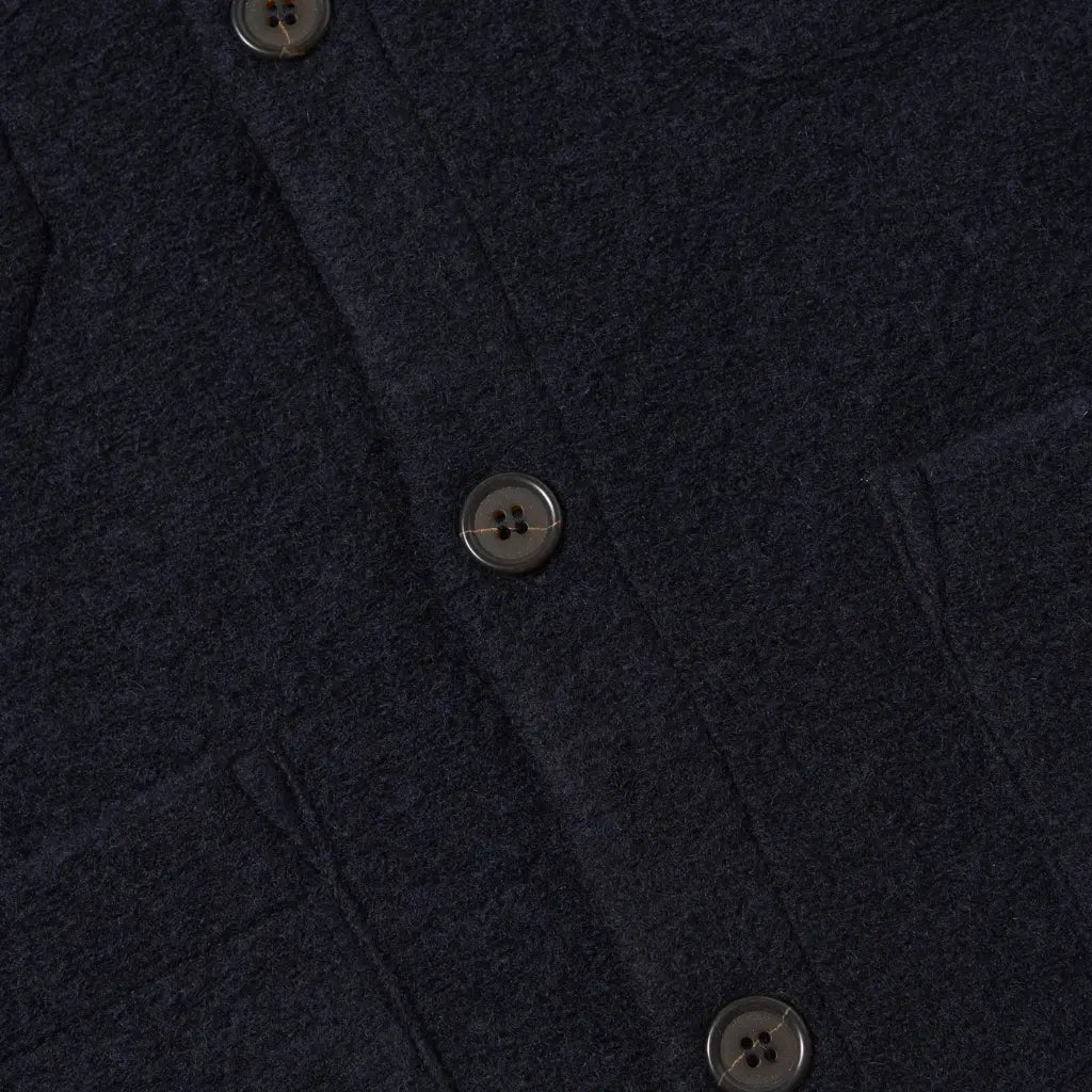 UNIVERSAL WORKS -  CARDIGAN WOOL FLEECE NAVY -  Klubb