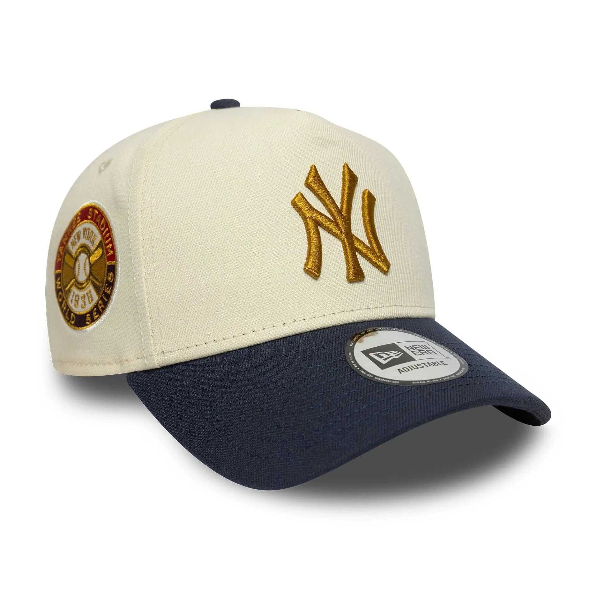 NEW ERA -  CASQUETTE 9FORTY E-FRAME NEW YORK YANKEES WORLD SERIES PATCH CRÈME -  Klubb