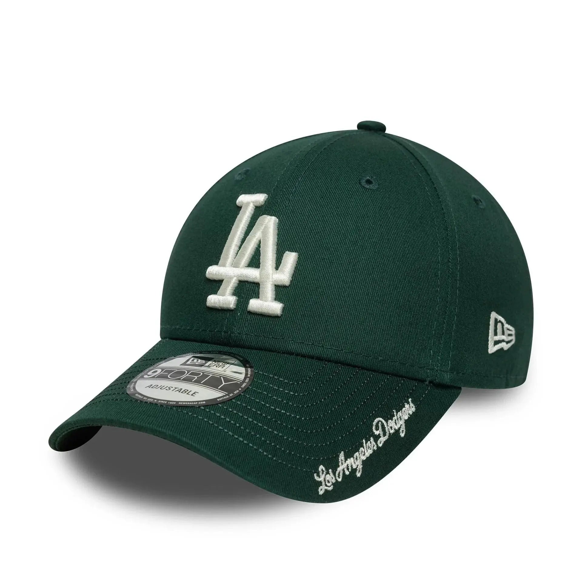 NEW ERA -  CASQUETTE 9FORTY LA DODGERS SCRIPT VERT FONCÉ -  Klubb
