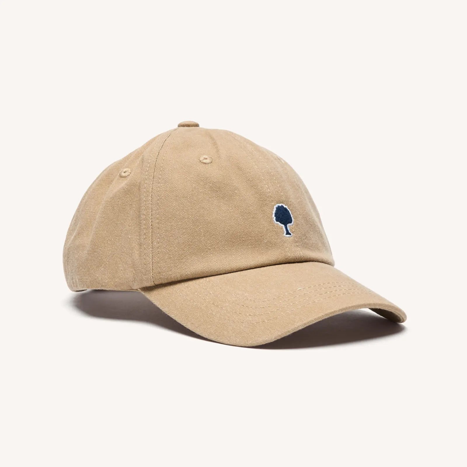 Casquette Faguo beige sergé de coton vue de face