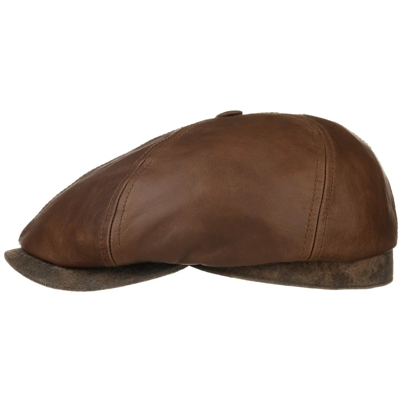STETSON -  CASQUETTE BROOKLIN CUIR MARRON -  Klubb