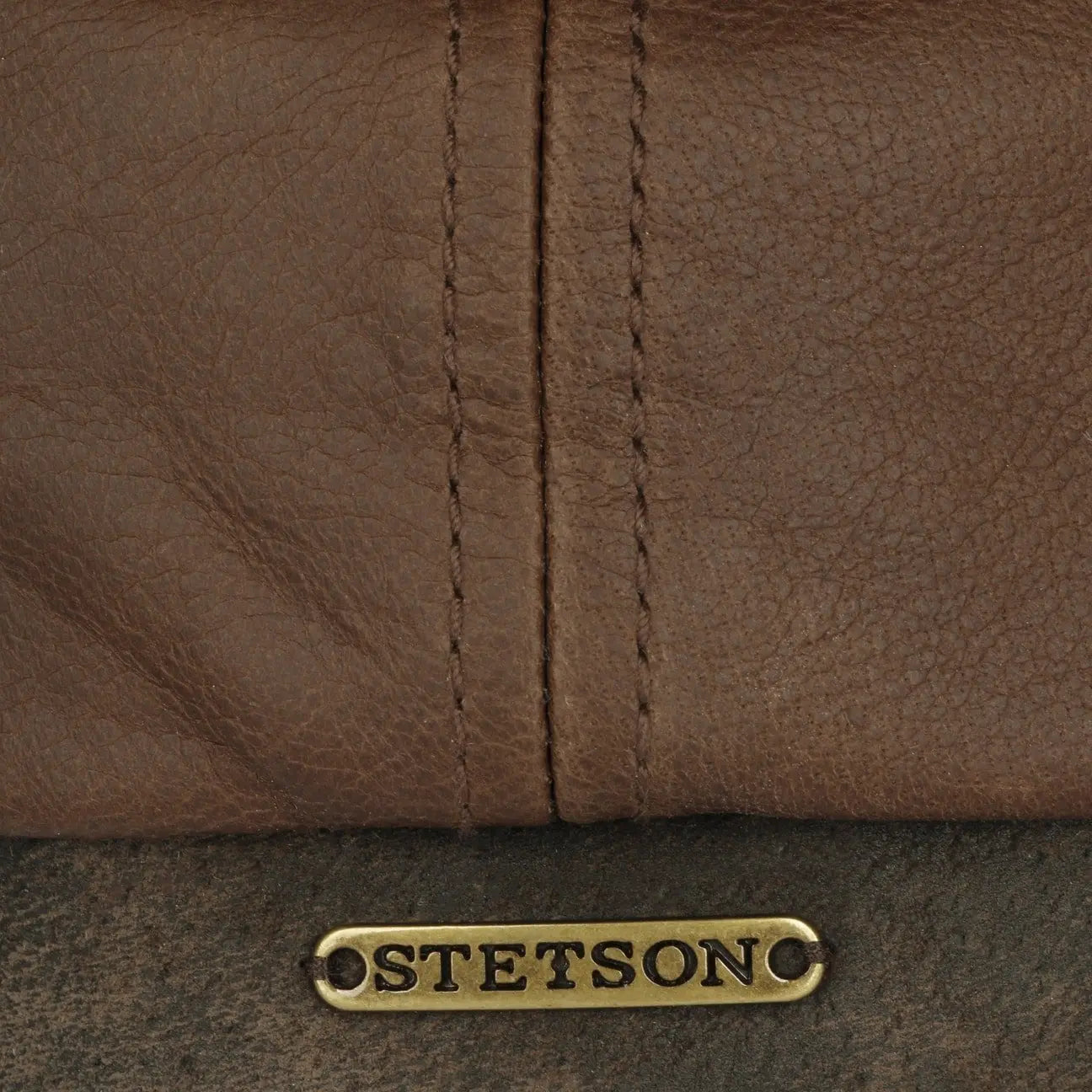 STETSON -  CASQUETTE BROOKLIN CUIR MARRON -  Klubb