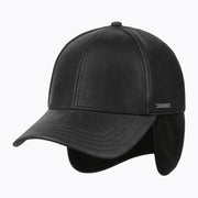 CASQUETTE CUIR CACHE-OREILLES NOIRE