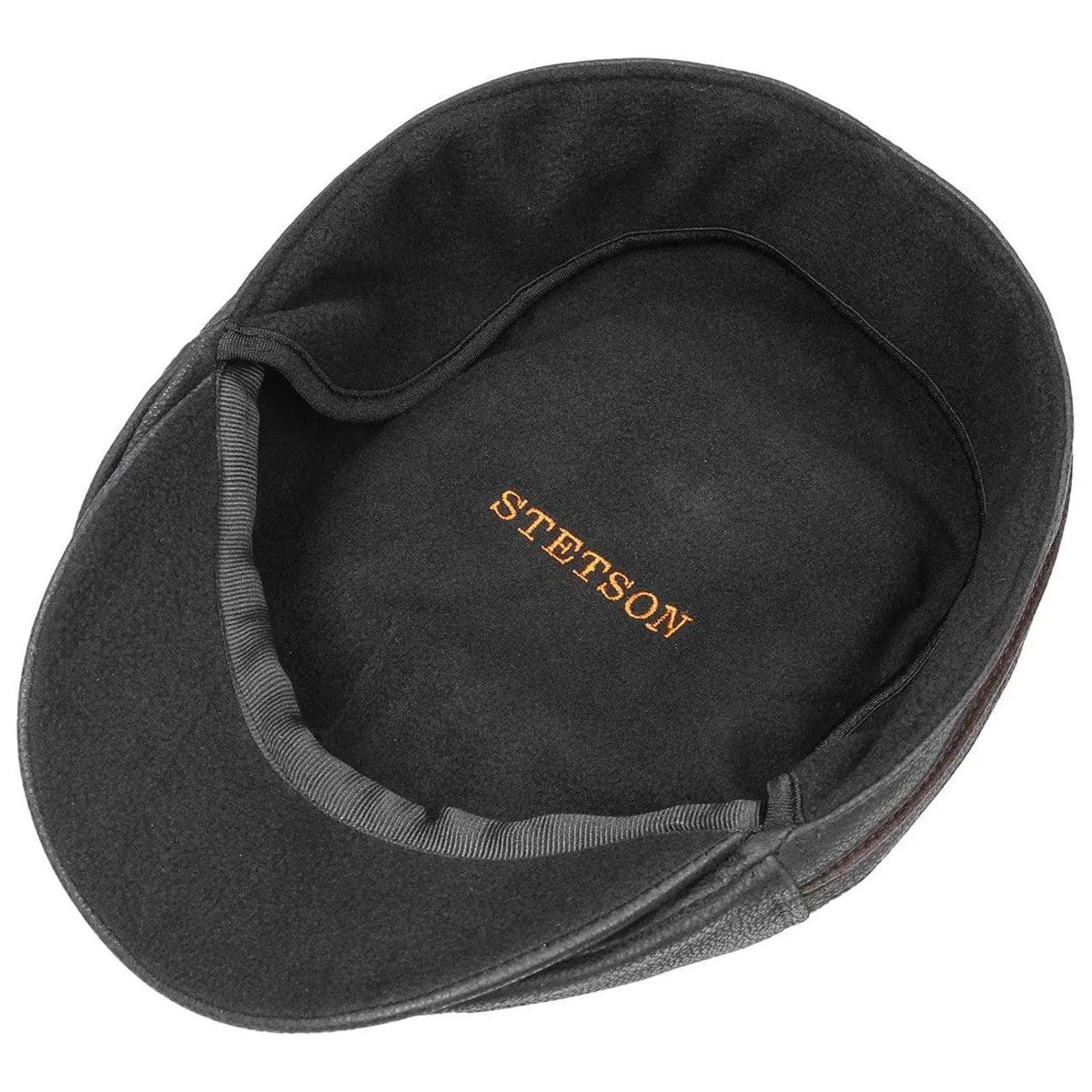 CASQUETTE CUIR DUCK CAP NOIR