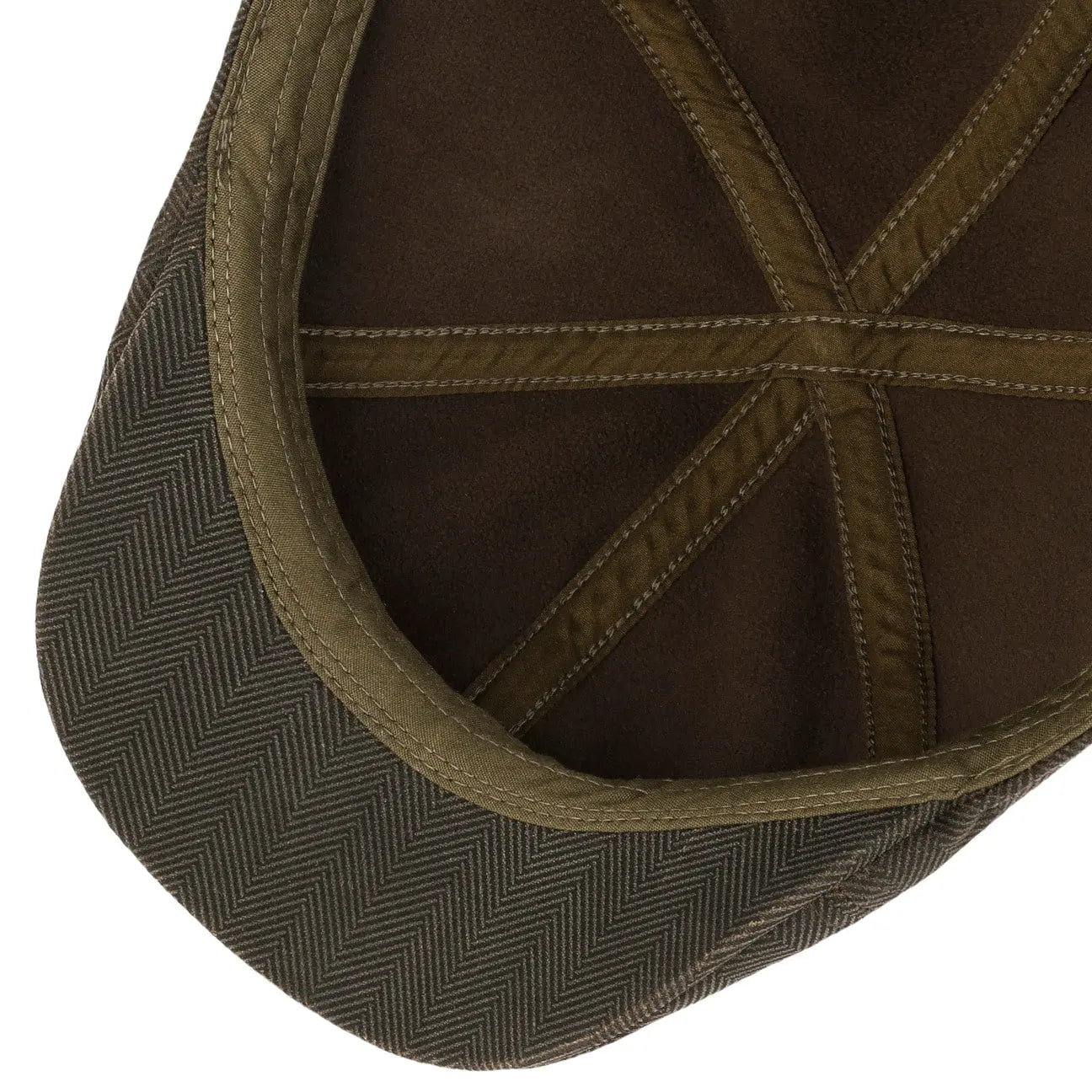 STETSON -  CASQUETTE DUCK HERRINGBONE MARRON / OLIVE -  Klubb