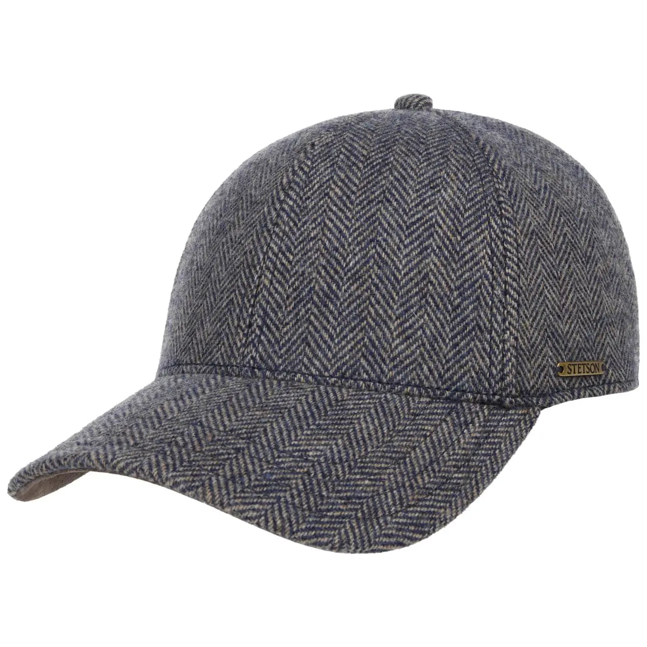 STETSON -  CASQUETTE LAINE CHEVRONS PLANO - BEIGE & BLEU -  Klubb