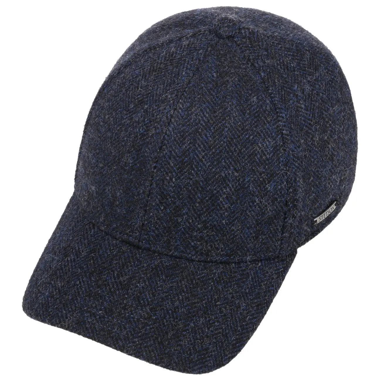 STETSON -  CASQUETTE LAINE CHEVRONS PLANO - NOIR & BLEU -  Klubb