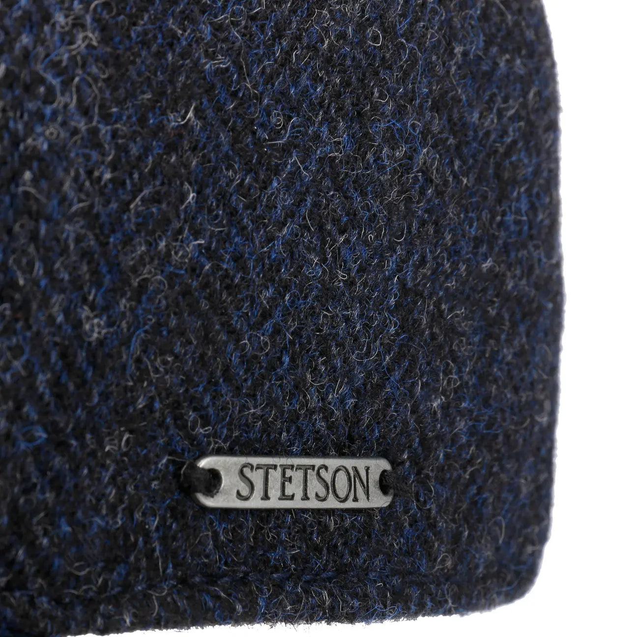 STETSON -  CASQUETTE LAINE CHEVRONS PLANO - NOIR & BLEU -  Klubb