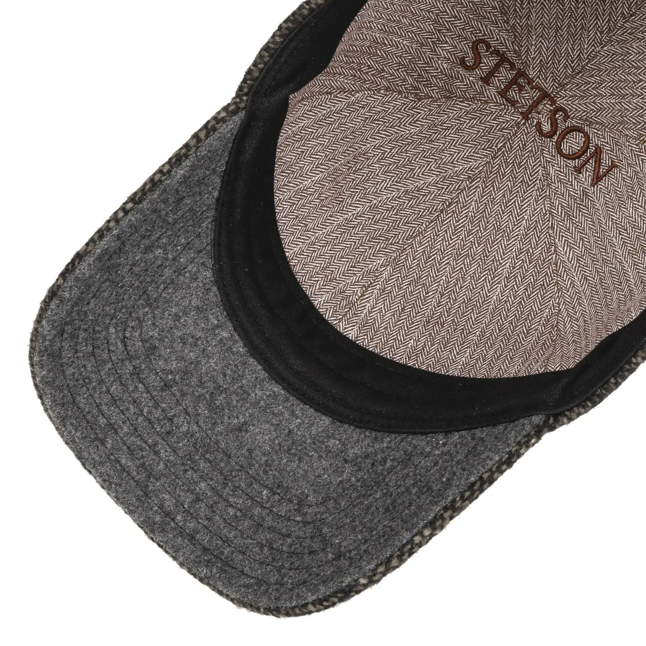 STETSON -  CASQUETTE LAINE DONEGAL TWEED - ANTHRACITE & GRIS -  Klubb