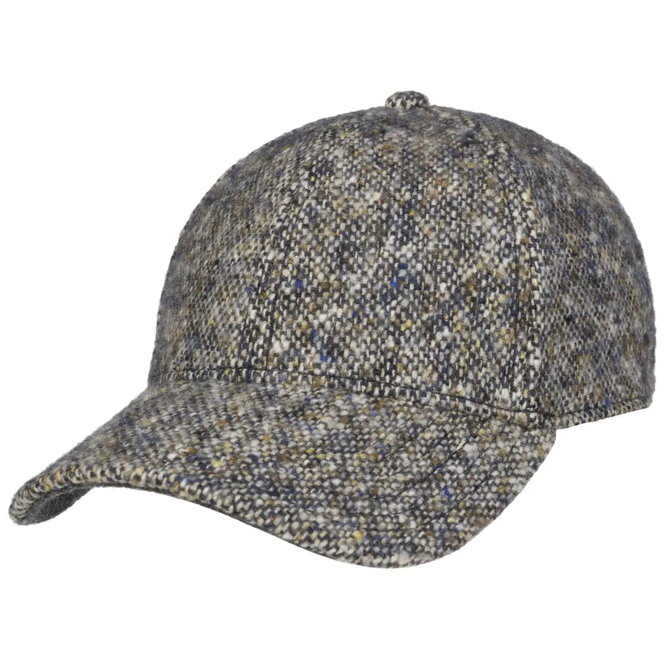STETSON -  CASQUETTE LAINE DONEGAL TWEED - BEIGE & BLEU -  Klubb