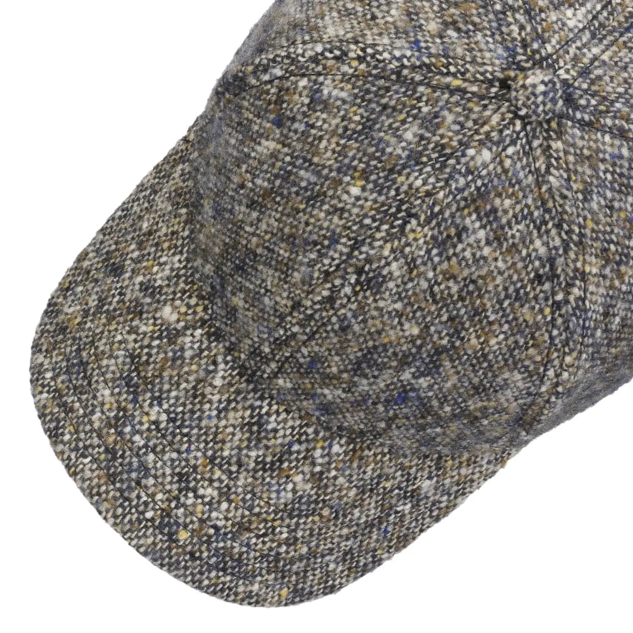 STETSON -  CASQUETTE LAINE DONEGAL TWEED - BEIGE & BLEU -  Klubb