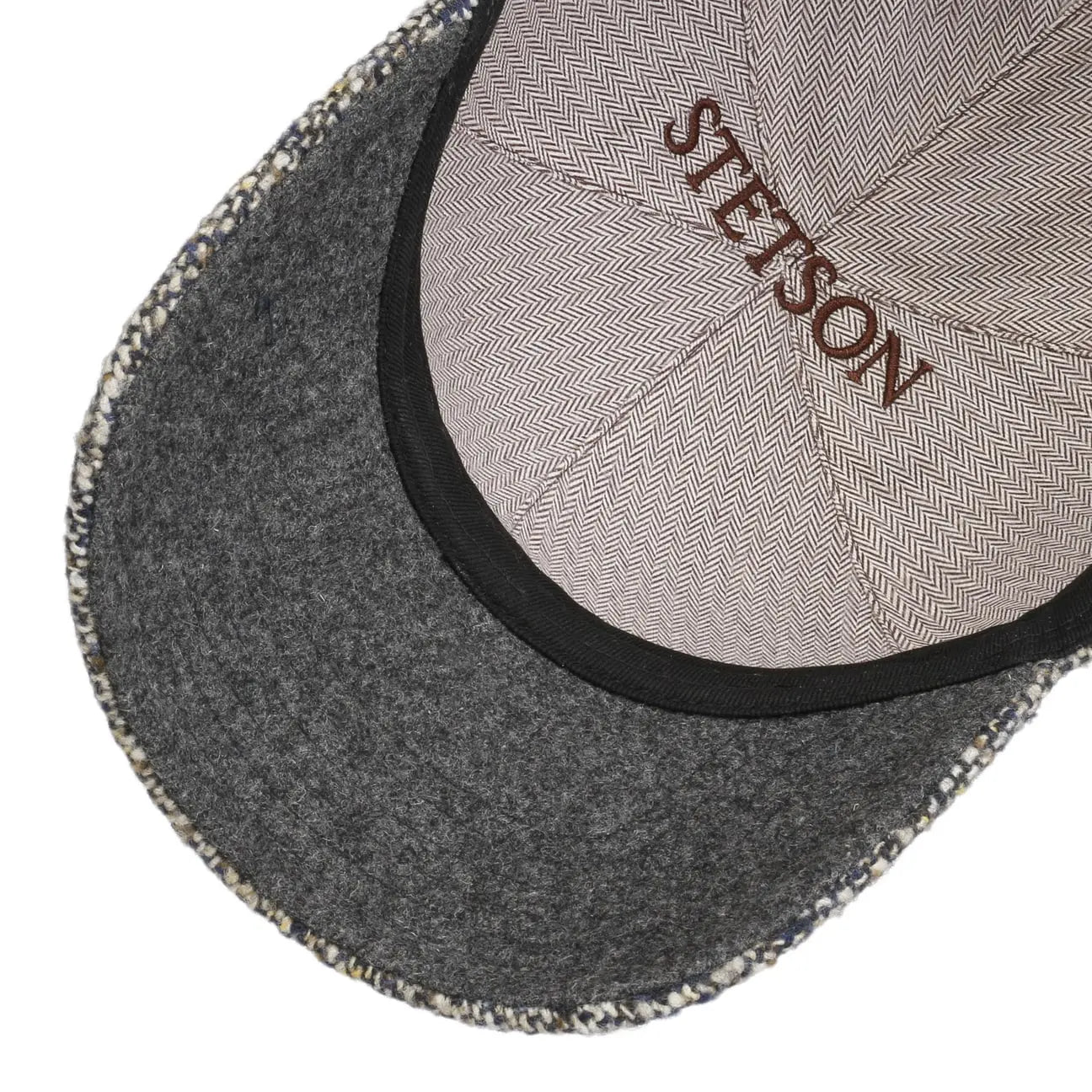 STETSON -  CASQUETTE LAINE DONEGAL TWEED - BEIGE & BLEU -  Klubb