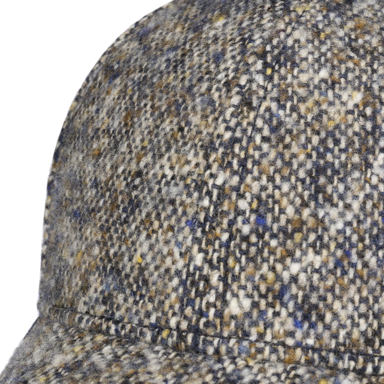 STETSON -  CASQUETTE LAINE DONEGAL TWEED - BEIGE & BLEU -  Klubb