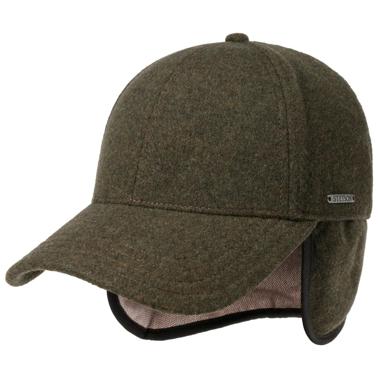 STETSON -  CASQUETTE LAINE VABY OLIVE - CACHE OREILLES -  Klubb