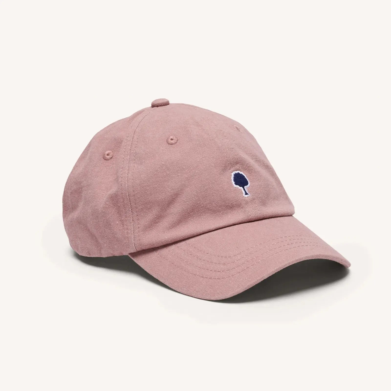 Casquette Faguo rose grisé sergé de coton vue de face