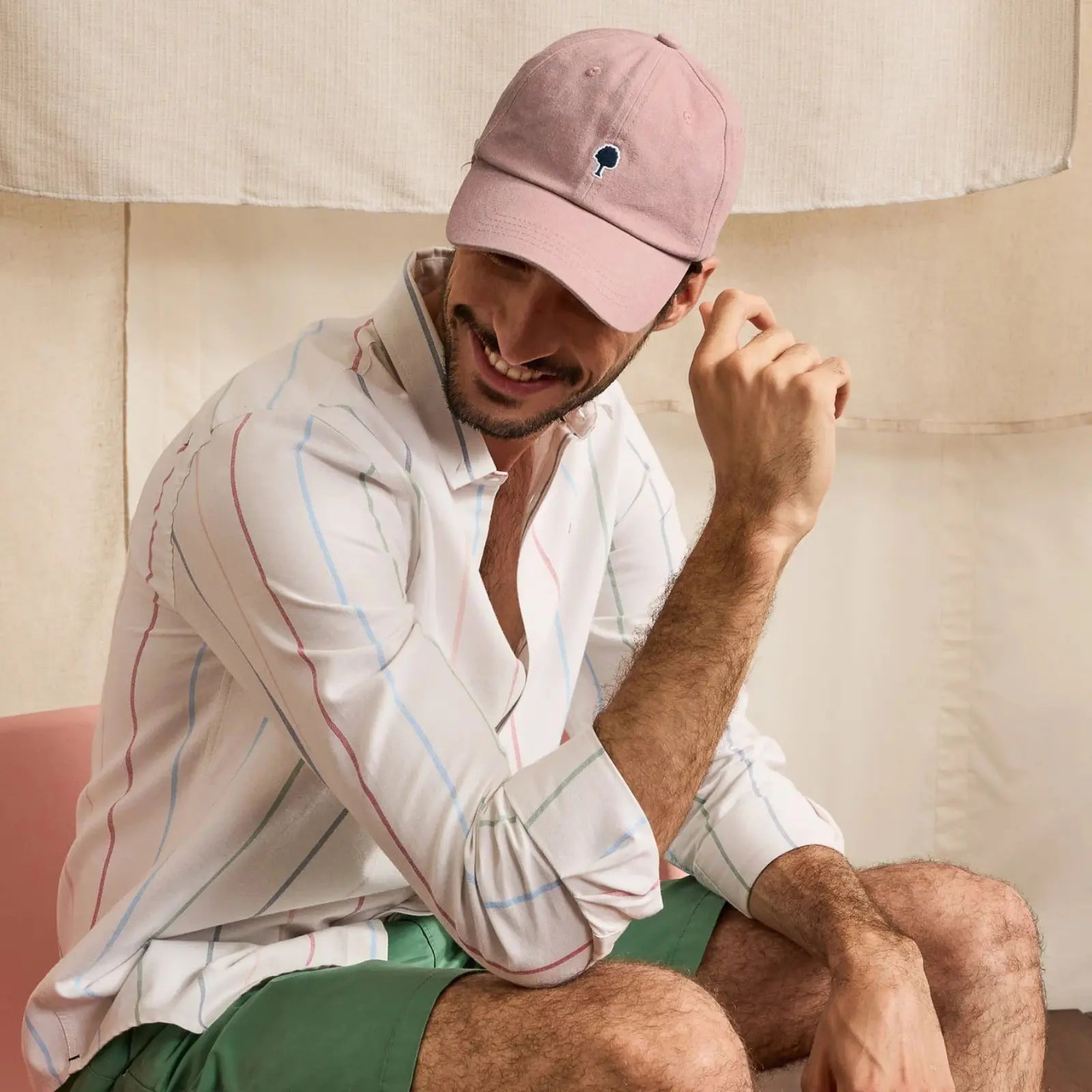 Casquette Faguo rose grisé profil broderie arbre