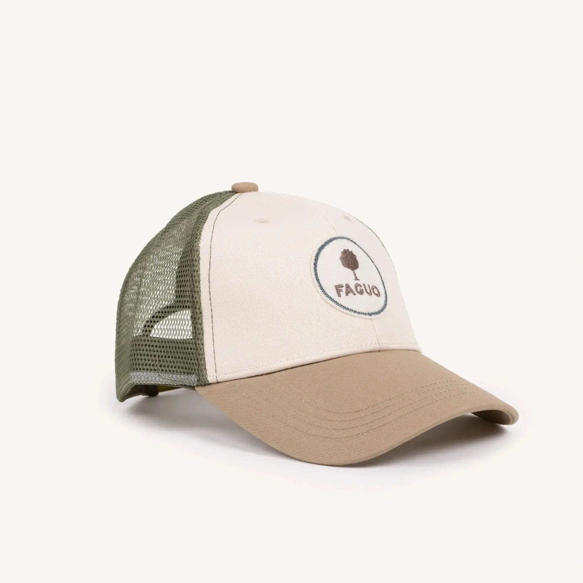 CASQUETTE TRUCKER - BEIGE & VERT