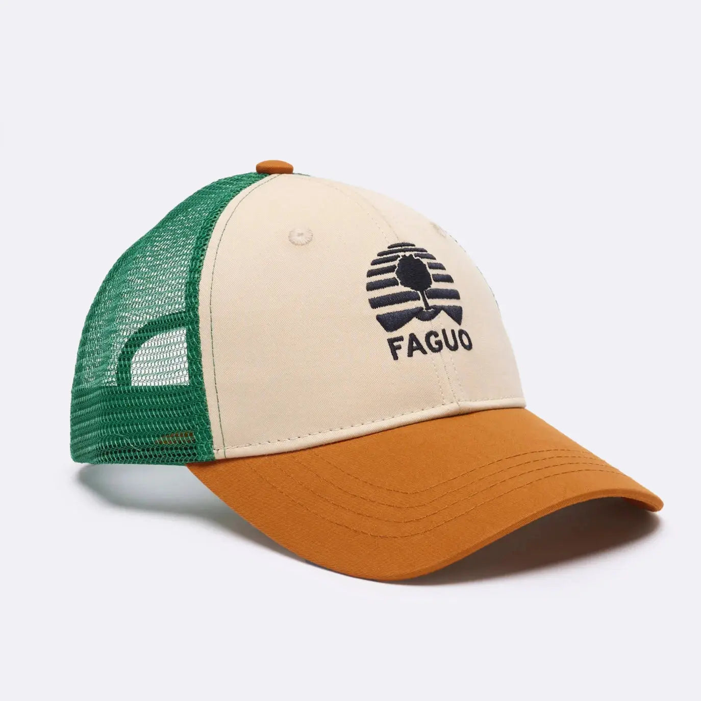 FAGUO -  CASQUETTE TRUCKER CRÈME & ORANGE -  Klubb