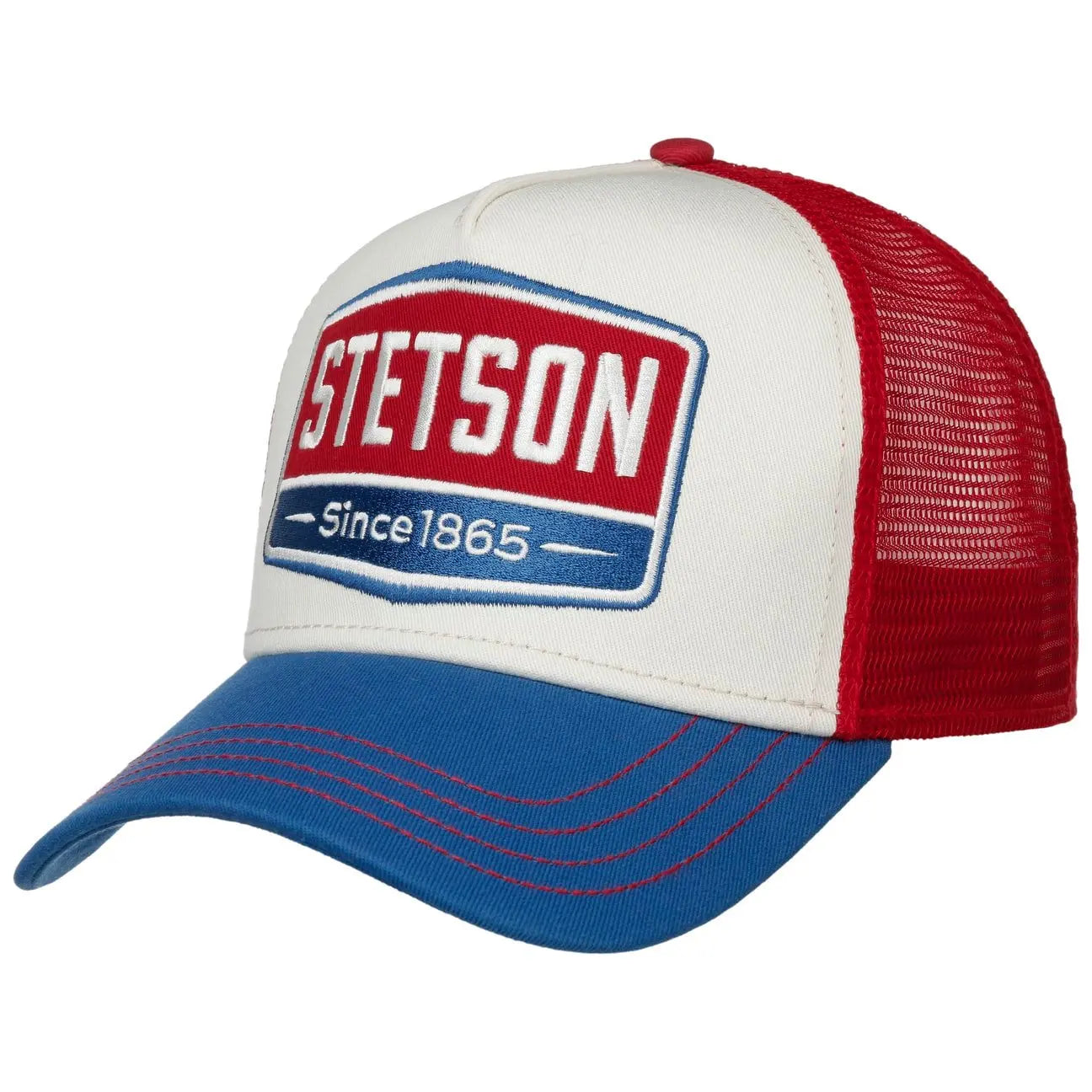 STETSON -  CASQUETTE TRUCKER HIGHWAY BLEU & ROUGE -  Klubb