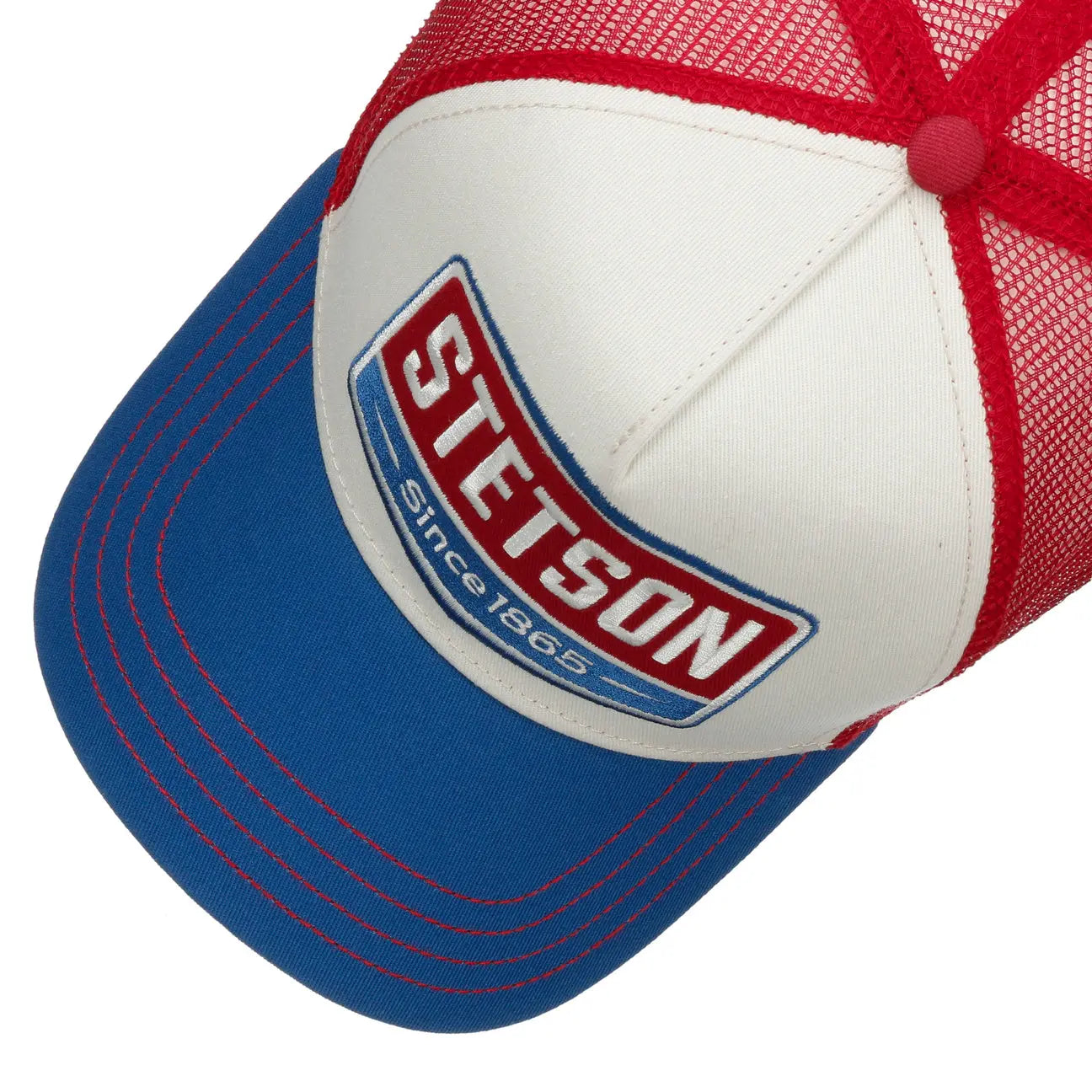 STETSON -  CASQUETTE TRUCKER HIGHWAY BLEU & ROUGE -  Klubb