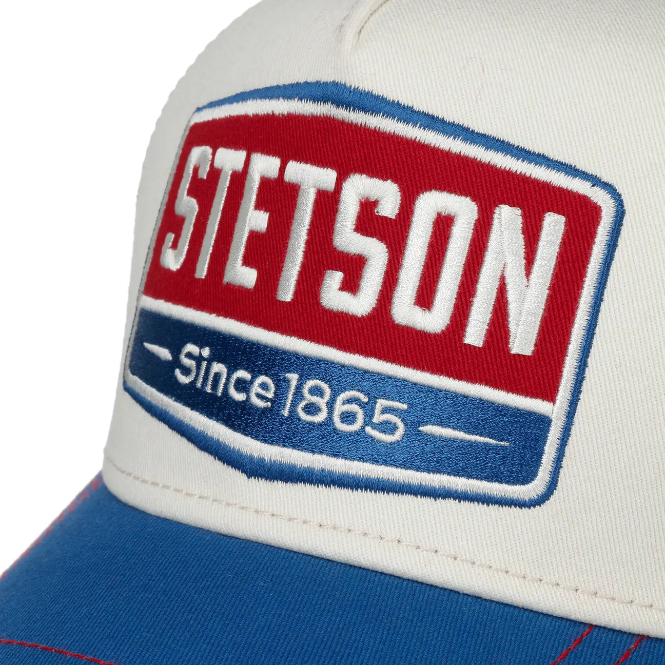 STETSON -  CASQUETTE TRUCKER HIGHWAY BLEU & ROUGE -  Klubb