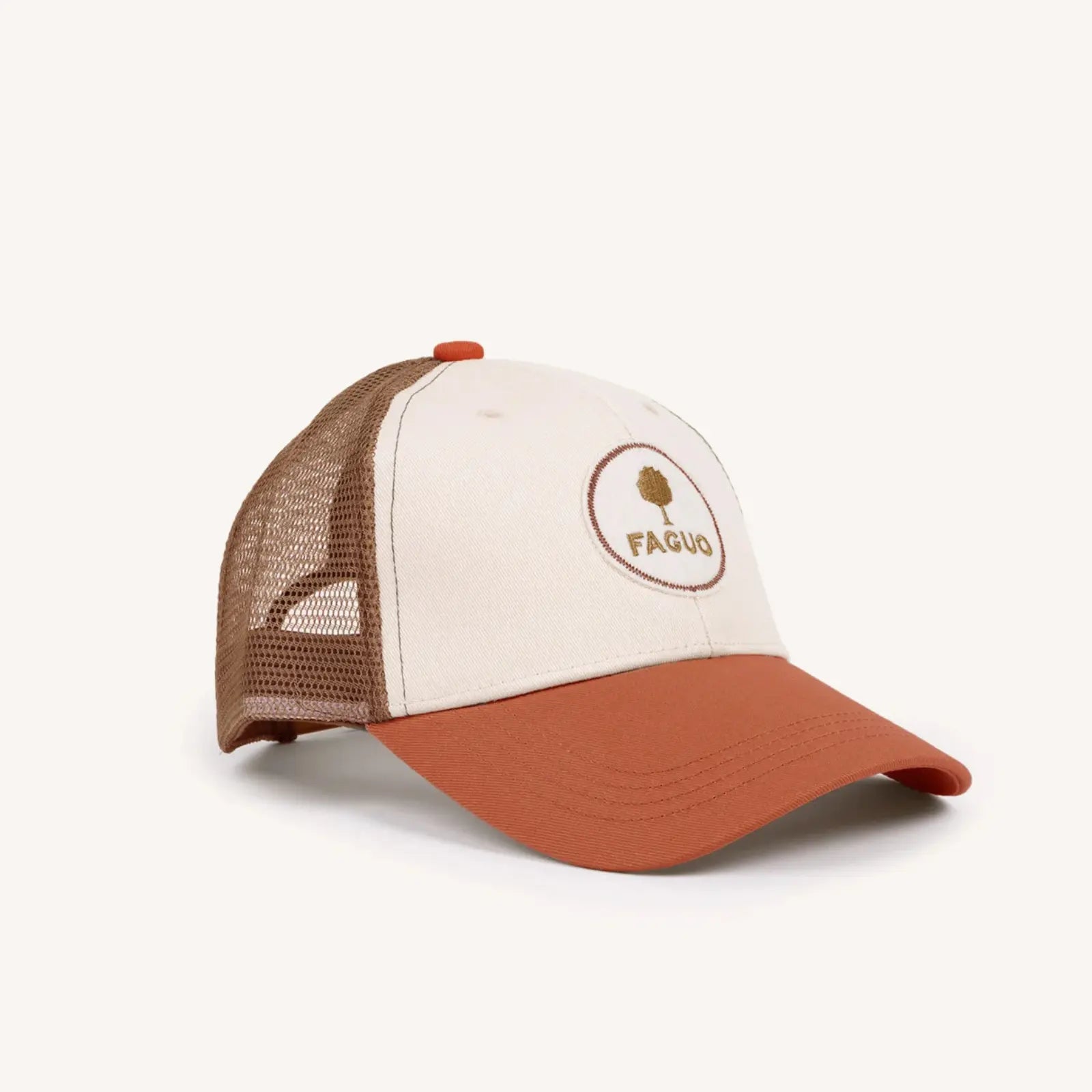 Casquette Trucker - Terracotta et Camel - Faguo