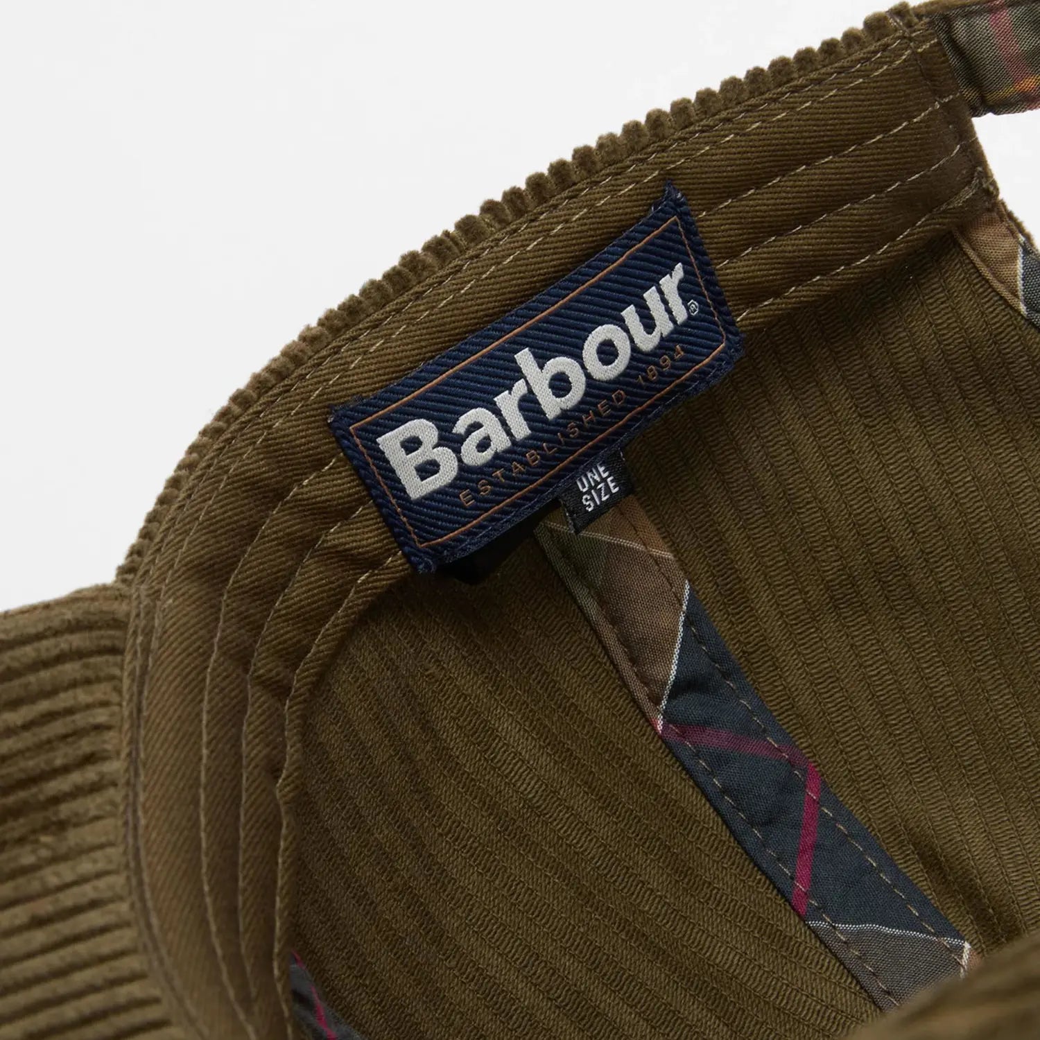 BARBOUR -  CASQUETTE VELOURS OLIVE -  Klubb