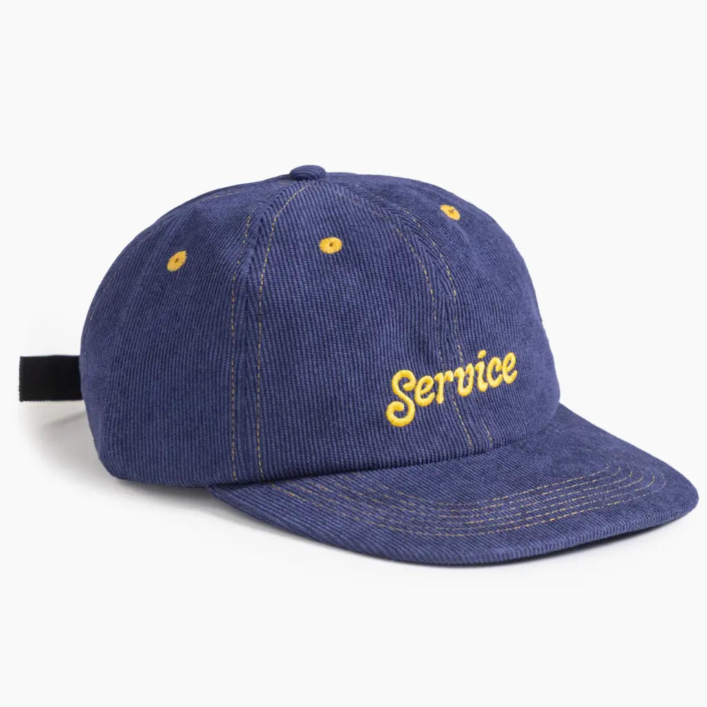 SERVICE WORKS -  CASQUETTE VELOURS SERVICE SCRIPT NAVY -  Klubb