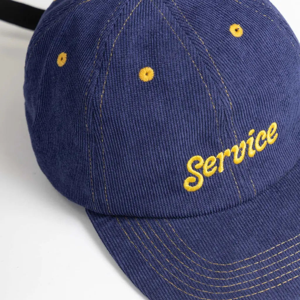 SERVICE WORKS -  CASQUETTE VELOURS SERVICE SCRIPT NAVY -  Klubb