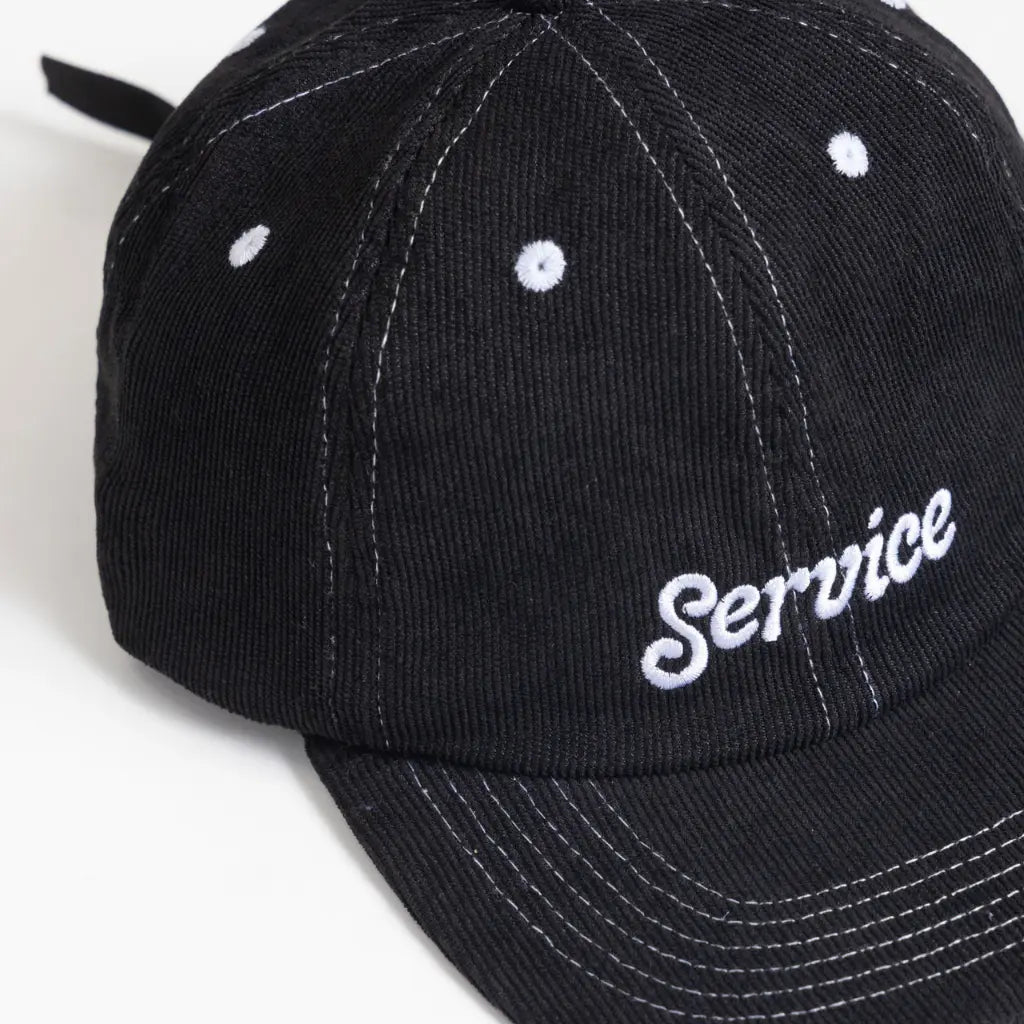 SERVICE WORKS -  CASQUETTE VELOURS SERVICE SCRIPT NOIR -  Klubb