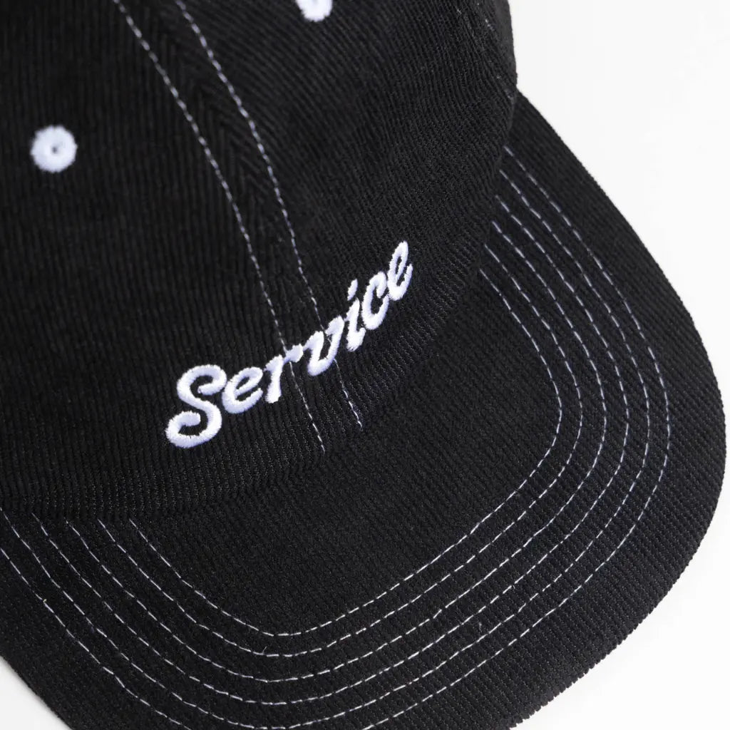 SERVICE WORKS -  CASQUETTE VELOURS SERVICE SCRIPT NOIR -  Klubb