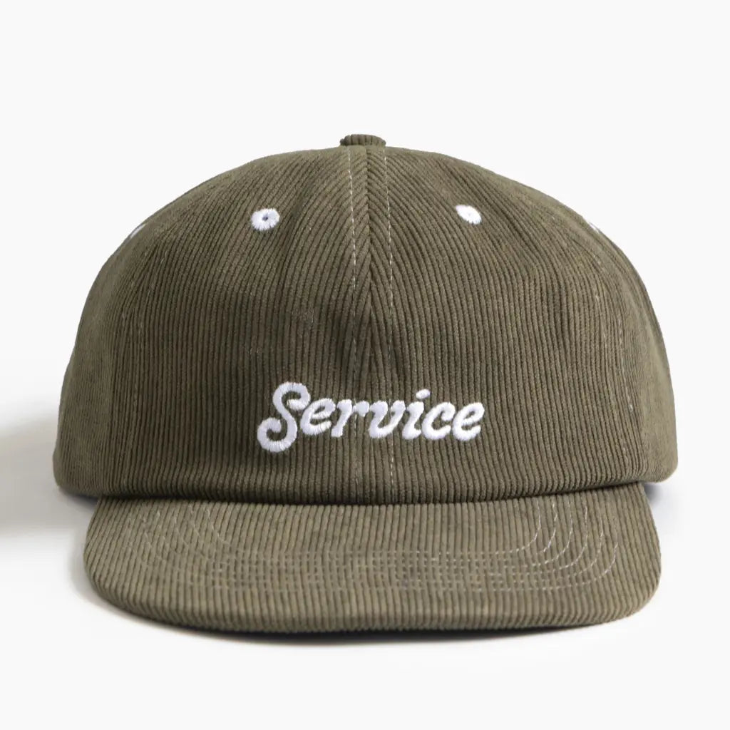 SERVICE WORKS -  CASQUETTE VELOURS SERVICE SCRIPT VERT -  Klubb