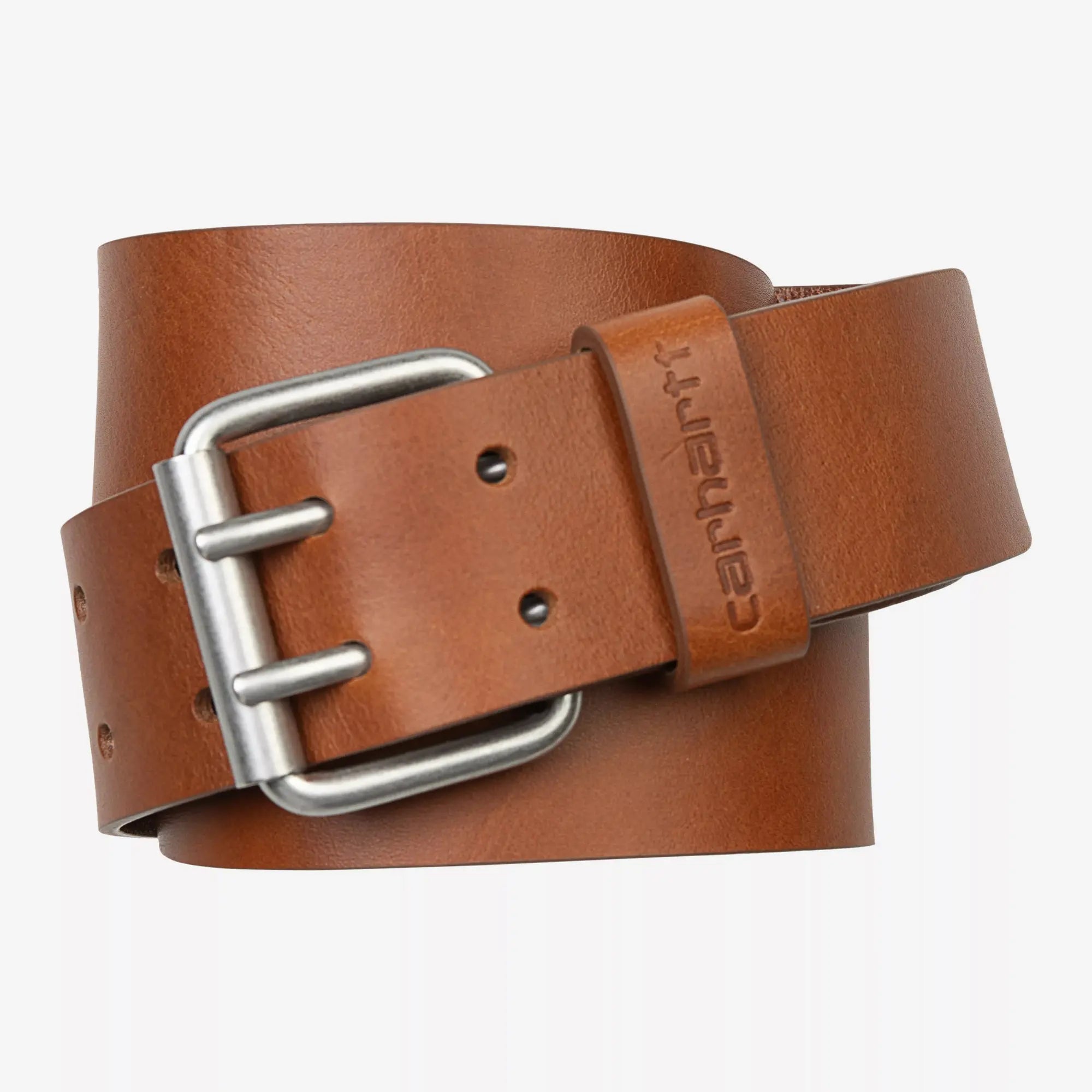 CEINTURE DOUBLE SCRIPT - COGNAC