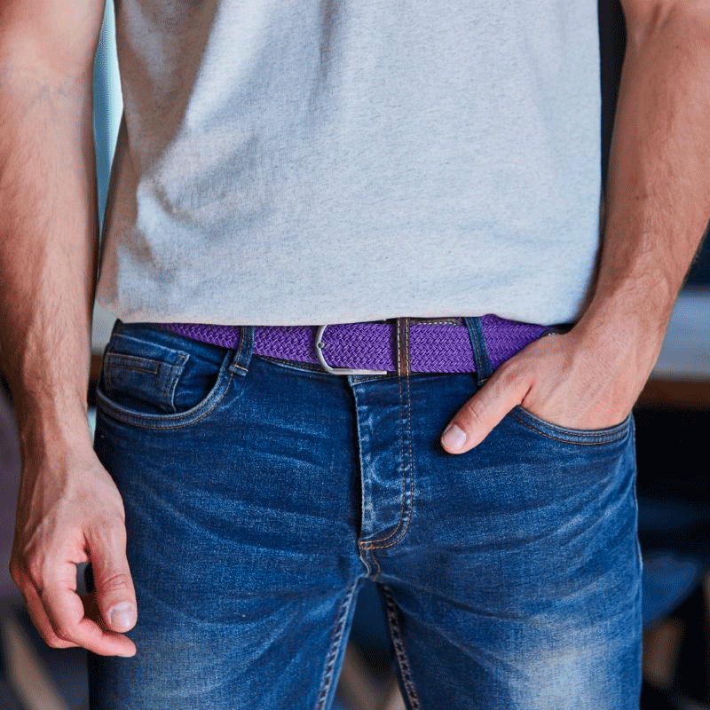 CEINTURE TRESSÉE AMÉTHYSTE