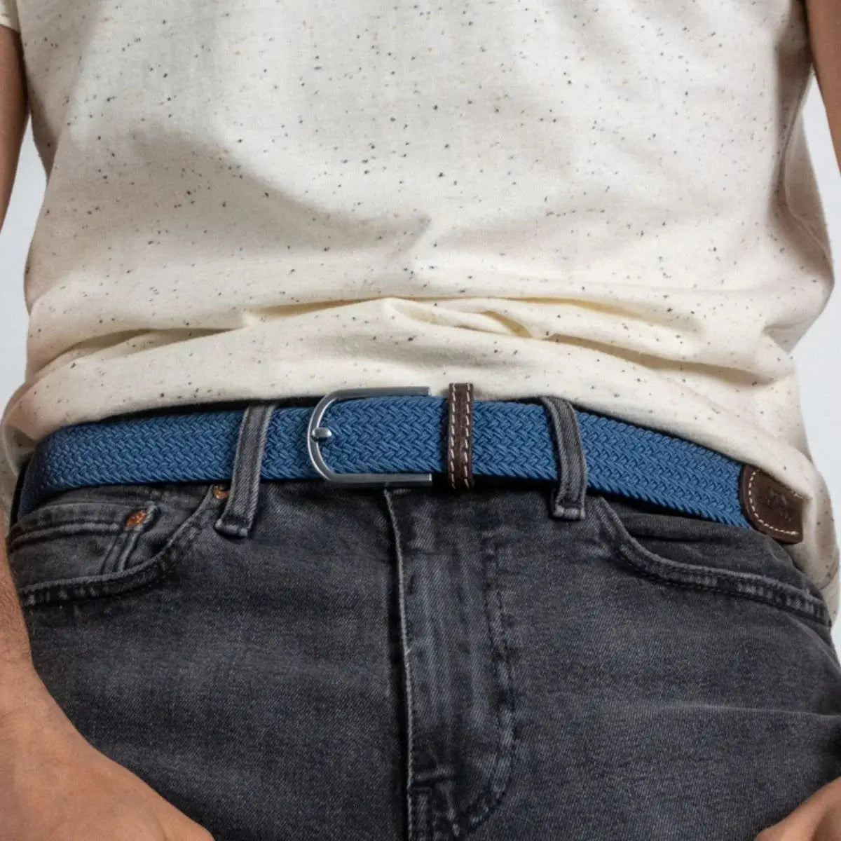 BILLYBELT -  CEINTURE TRESSÉE BLEU AIR FORCE -  Klubb