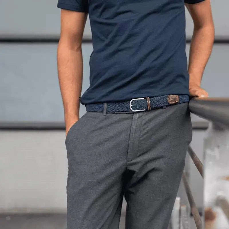 SLATE BLUE BRAIDED BELT