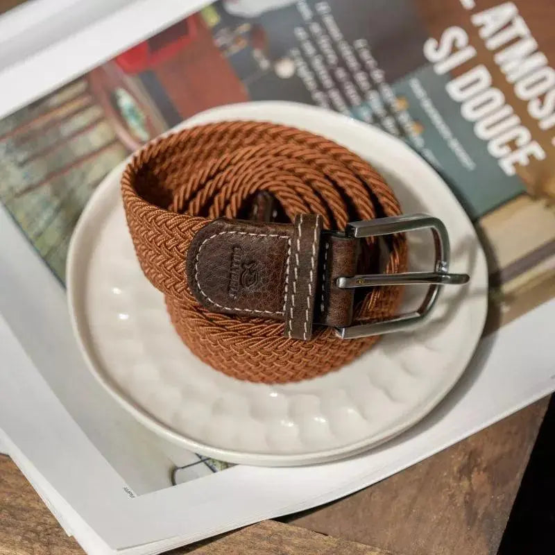 CINTURÓN TRENZADO CARAMELO
