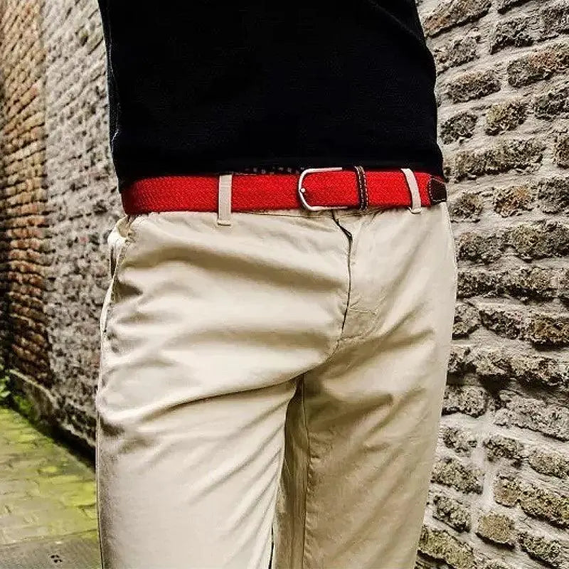 CEINTURE TRESSÉE ROUGE GRENADE BILLYBELT -  Klubb