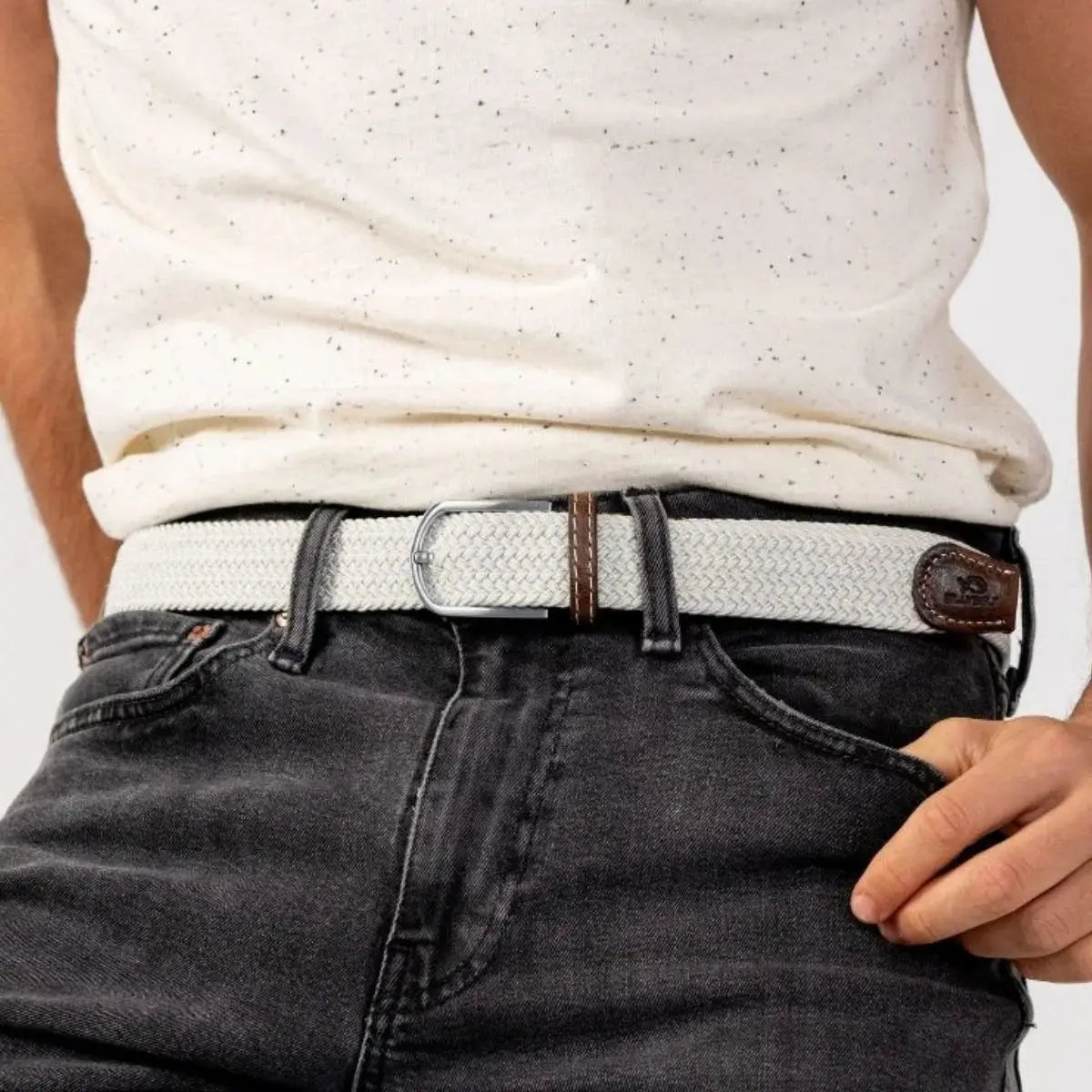 CEINTURE TRESSÉE BLANC COCO BILLYBELT -  Klubb