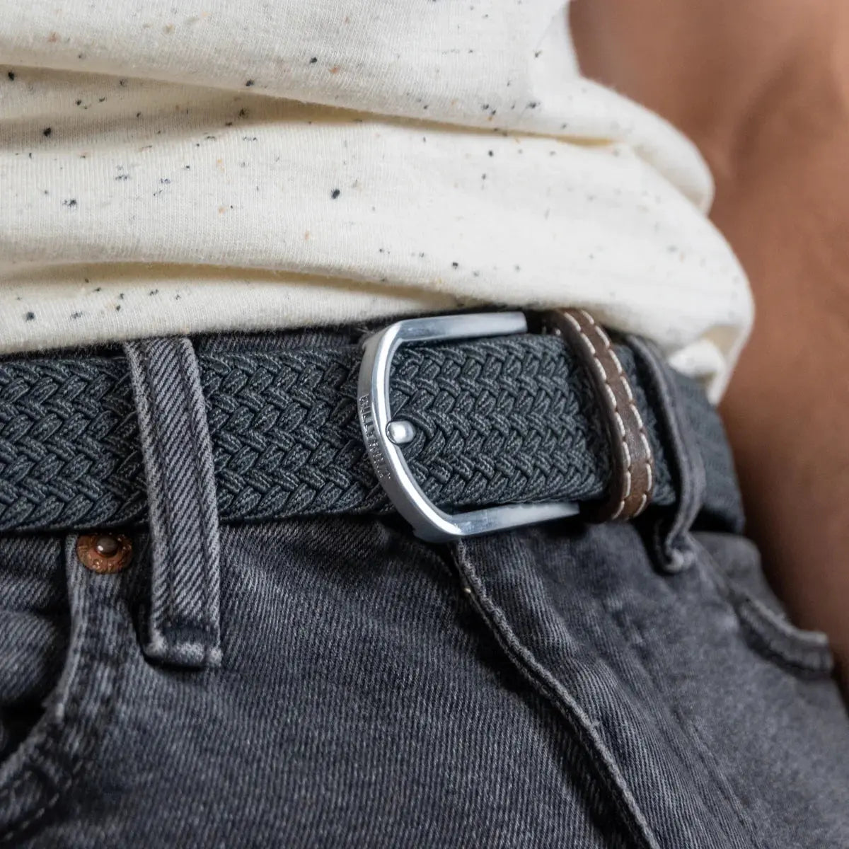 CEINTURE TRESSÉE GRIS FLANELLE BILLYBELT -  Klubb