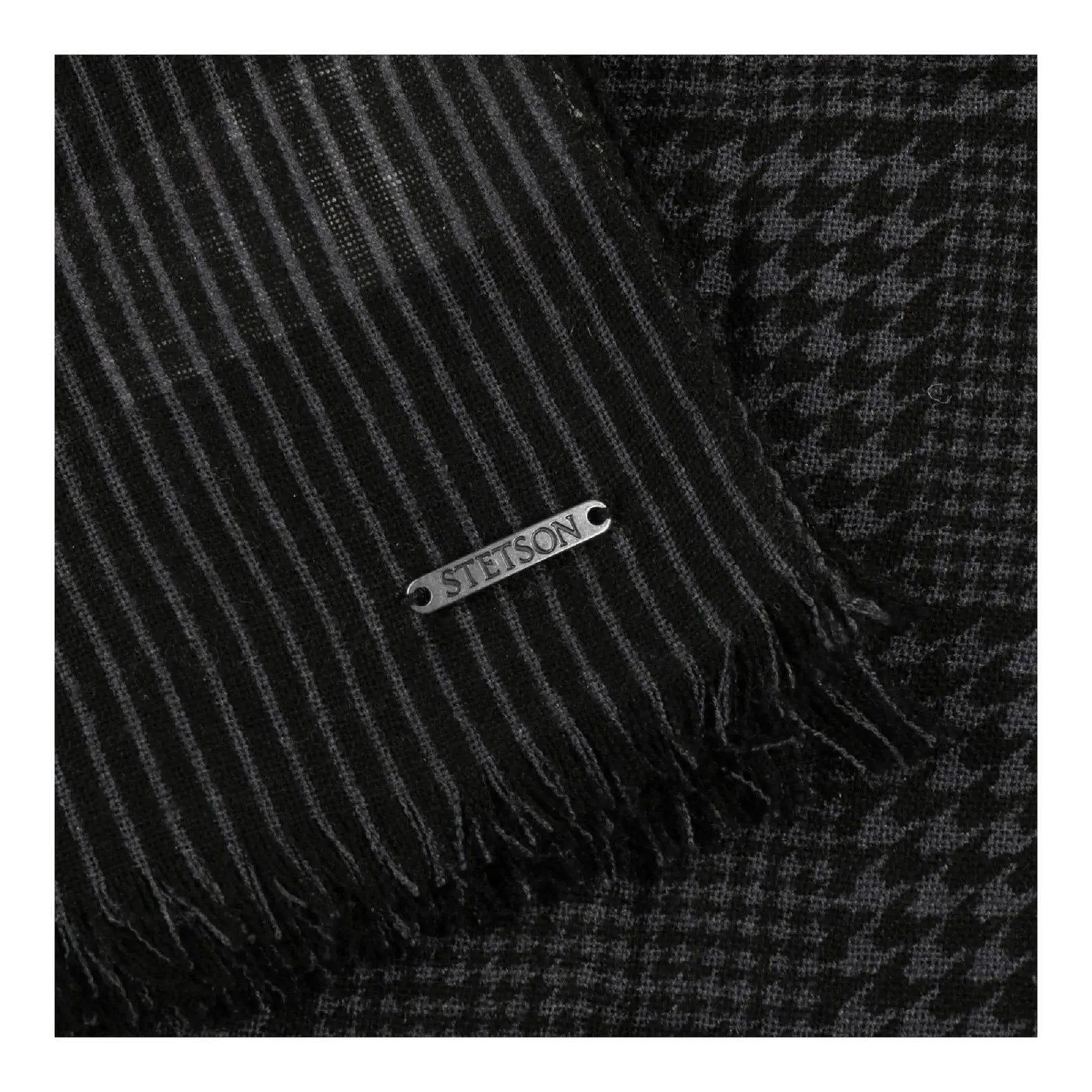 ÉCHARPE NOIR À MOTIF STETSON -  Klubb