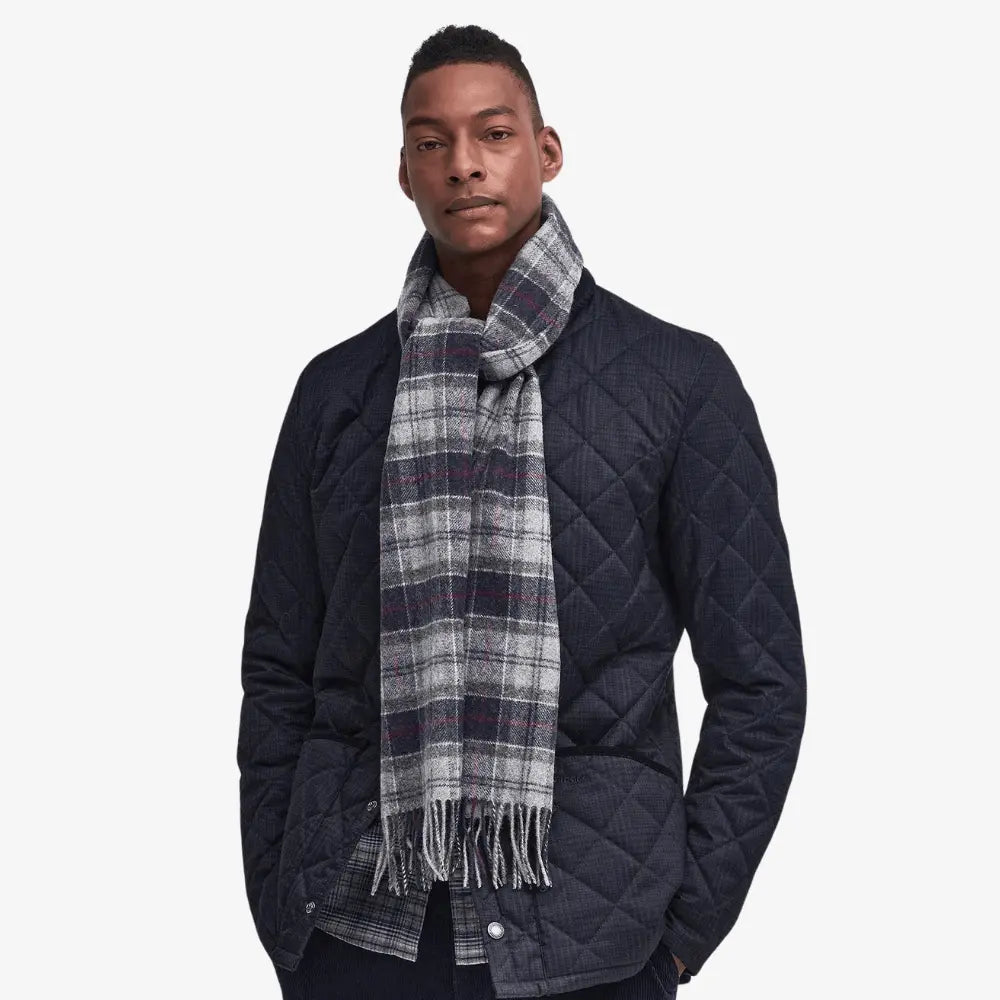 ÉCHARPE TARTAN GRIS BARBOUR -  Klubb