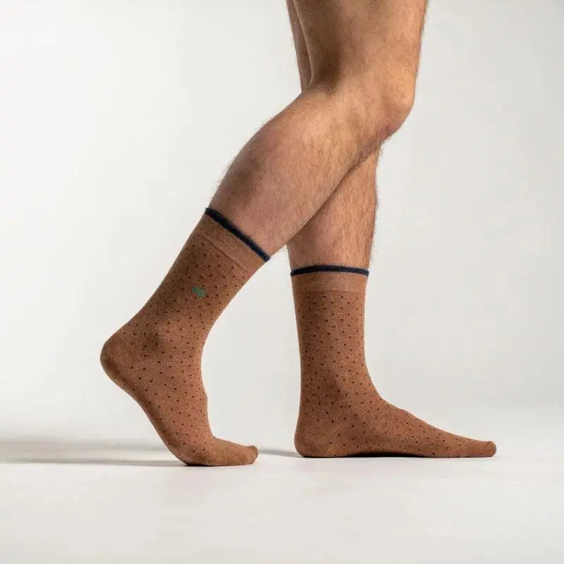 CHAUSSETTES SQUARE - MARRON