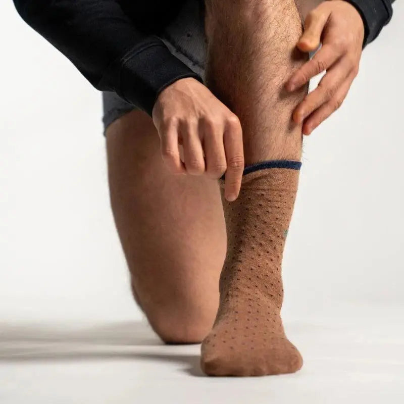 CHAUSSETTES SQUARE - MARRON