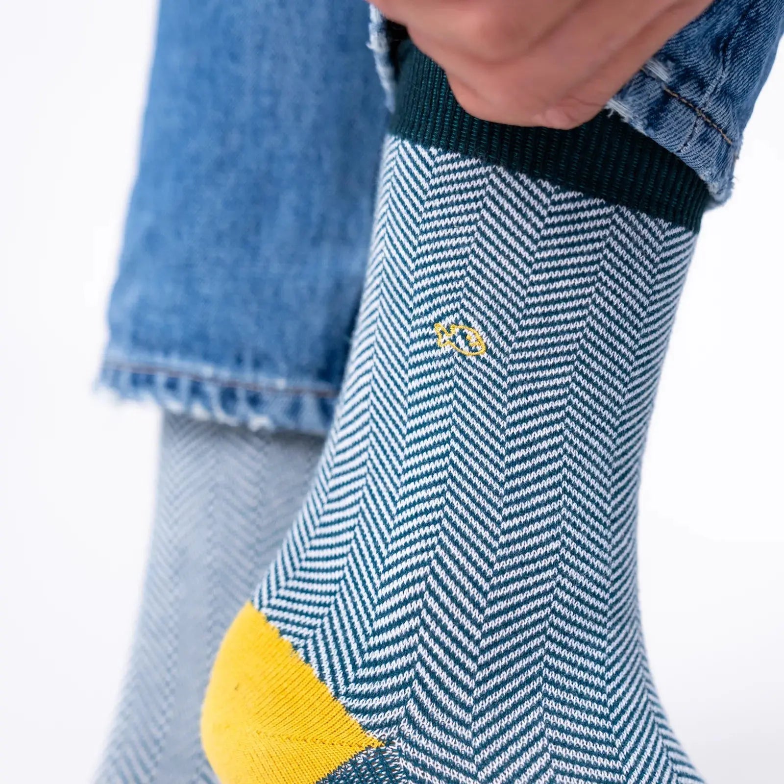 CHAUSSETTES CHEVRONS - EMERAUDE