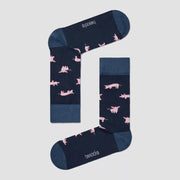 CHAUSSETTES COCHONS - BLEU